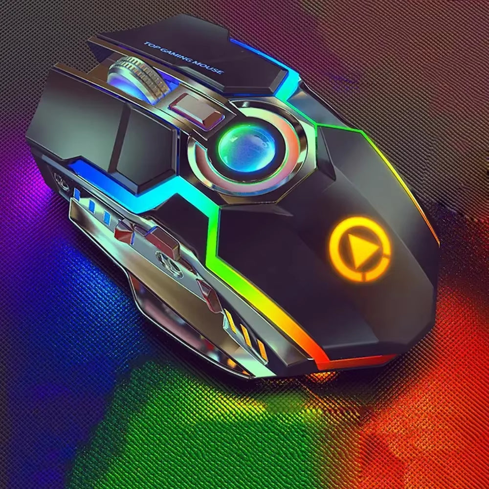 Ergonomic Wireless Gaming Mouse with RGB Backlight