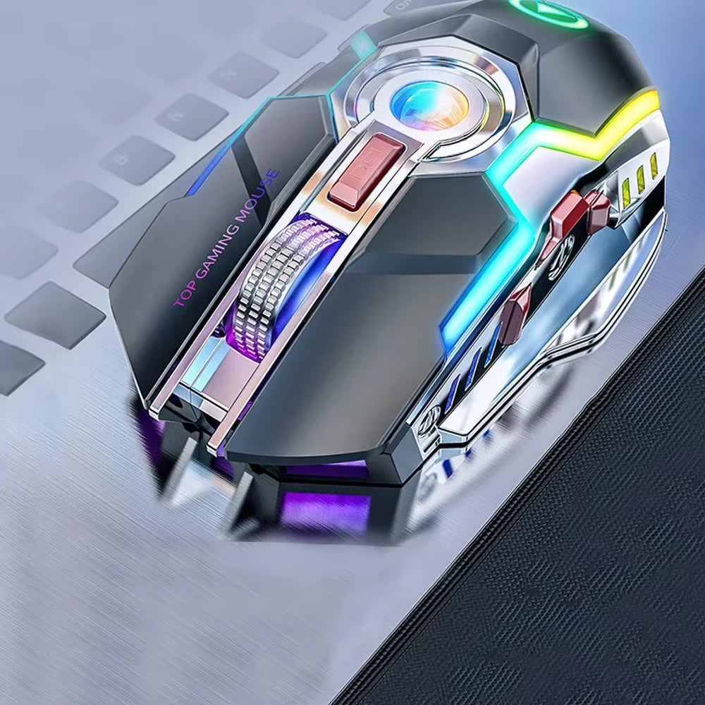 Ergonomic Wireless Gaming Mouse with RGB Backlight